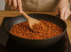 Vegapčić biljni nadev dinstan sa lukom i šargarepom